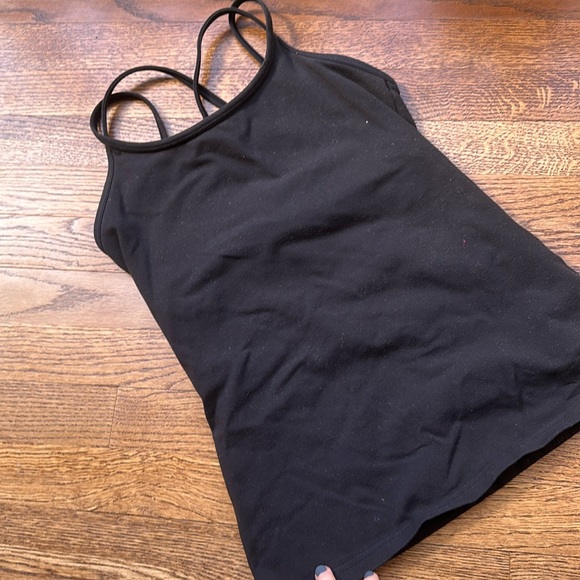 Small- Work sweat play black tank with built-in bra. - Picture 1 of 2